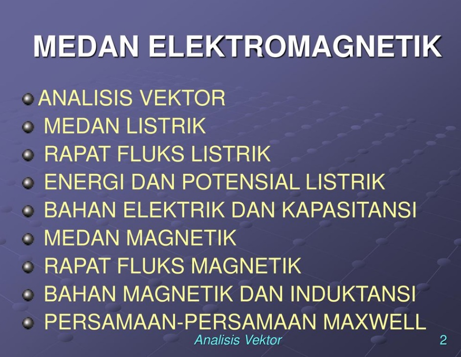 Medan Elektromagnetik 1 (Elektro Pagi)